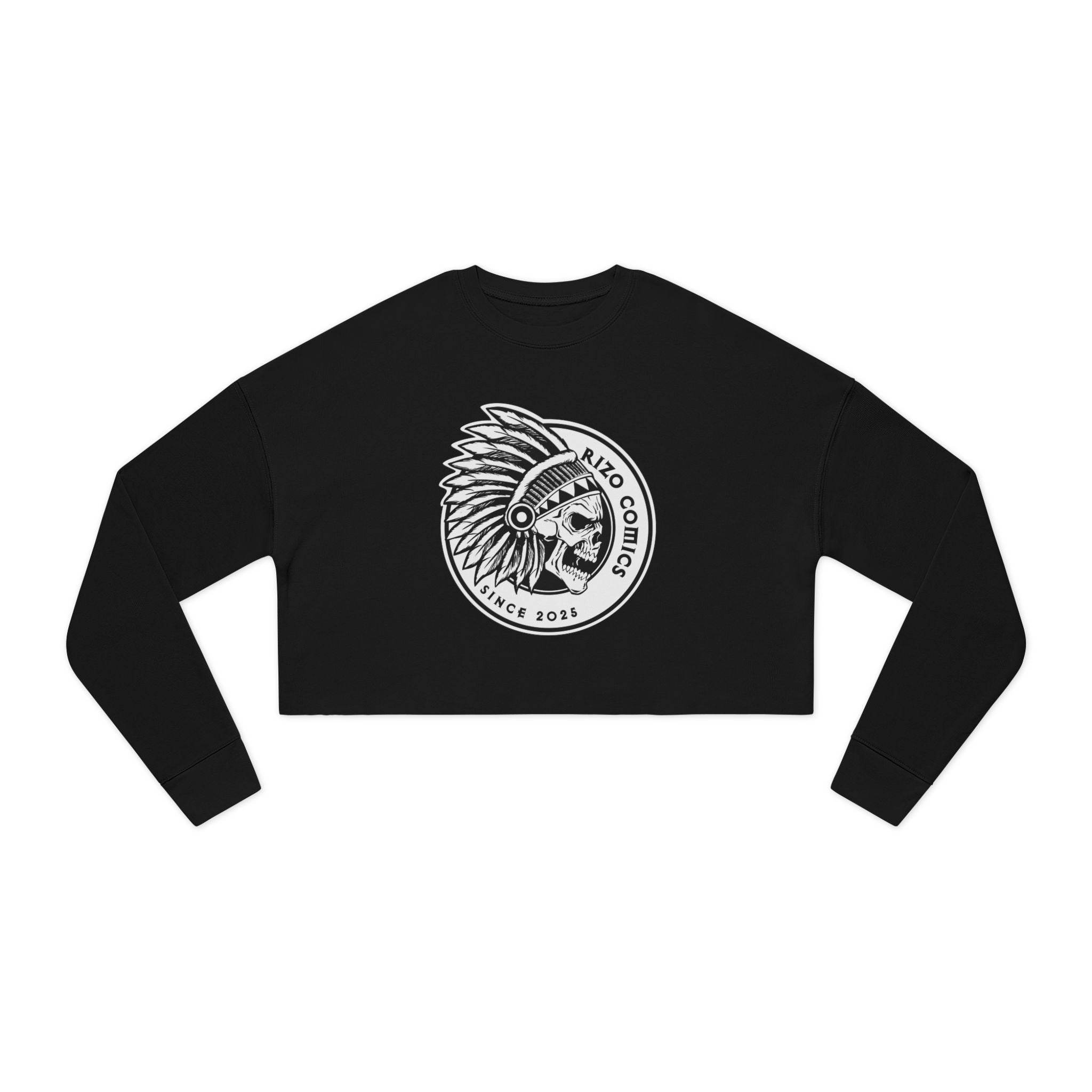 Rizo Comics - Chief Skull Logo (Female Cropped Sweatshirt)