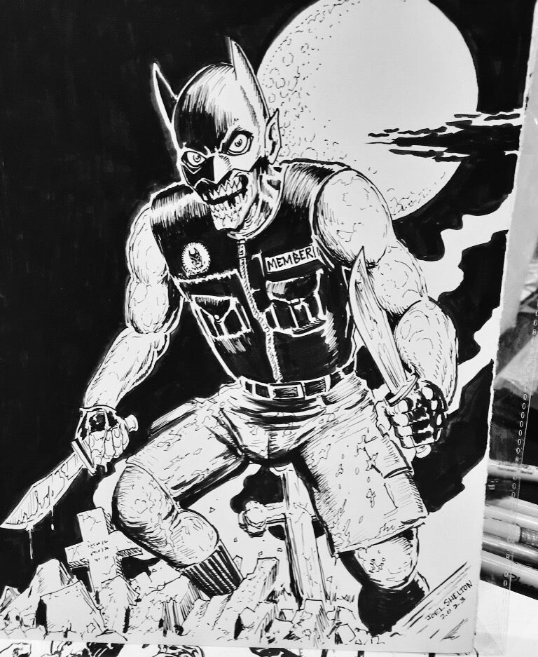 Joel Shelton Crimson Bat Sketch from SDCC2023