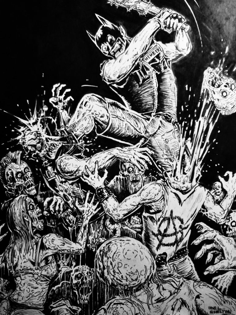 Joel Shelton Crimson Bat Sketch