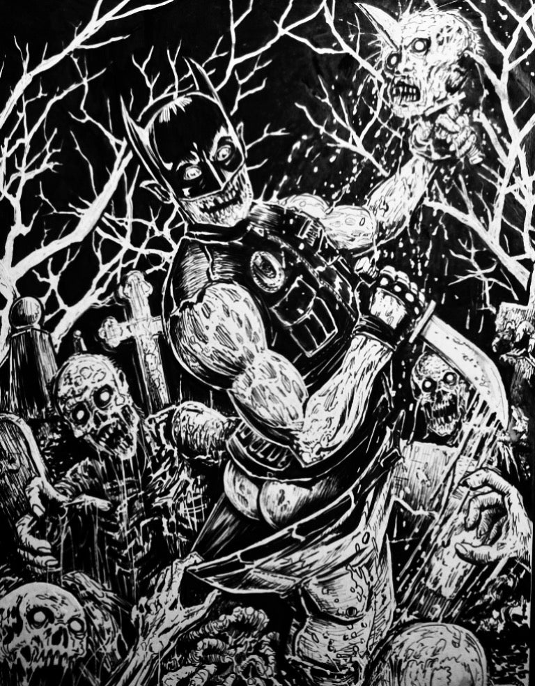 Joel Shelton Crimson Bat Sketch